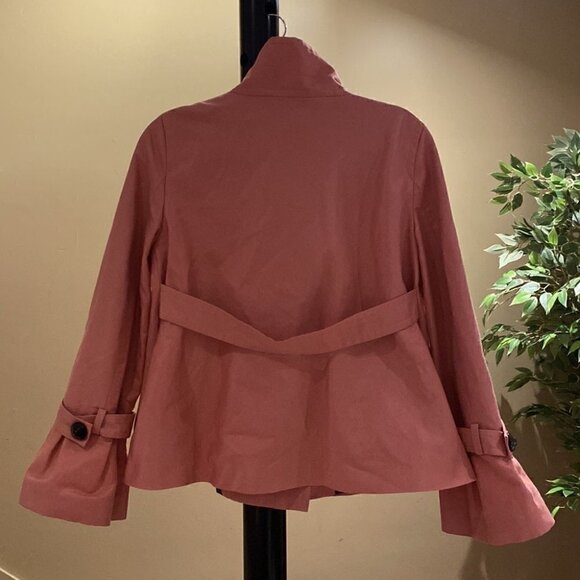 ZARA woman Trench coat silk blend with bell sleeves Medium - Picture 3 of 12